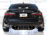 AWE SwitchPath Cat-Back Exhaust w/ Diamond Black Tips for BMW G80/G82 M3 M4 S58 Twin Turbo - 3025-42480 view 5