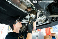 Fabspeed Downpipe for BMW F87 M2 N55/S55 Twin Turbo (2016-2021) - FS.BMW.M2F87.SCDP view 2