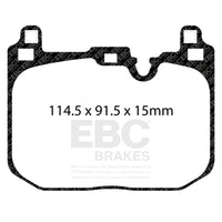 EBC Yellowstuff Front Brake Pads for BMW X2 (2018-2023) - DP42393R view 2