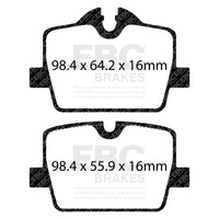 EBC Yellowstuff Rear Brake Pads for BMW G29 Z4 B46/B58 Turbo (2019-2025) - DP42405R view 3