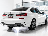 AWE Track Edition Cat-Back Exhaust w/ Chrome Silver Tips for BMW G20 M340i B58 Turbo (2019+) - 3020-42078 view 3