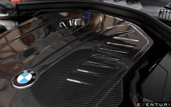 Eventuri Engine Cover, Gloss Carbon for BMW F20/F22/F30 M140i/M240i/M340i B58 (2011-2020) - EVE-B58F-CF-ENG